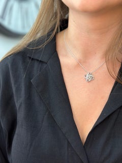 1.05T.C.W Infinity Diamond Solitaire Pendant 14K White Gold by Gem Jewelers Co.
