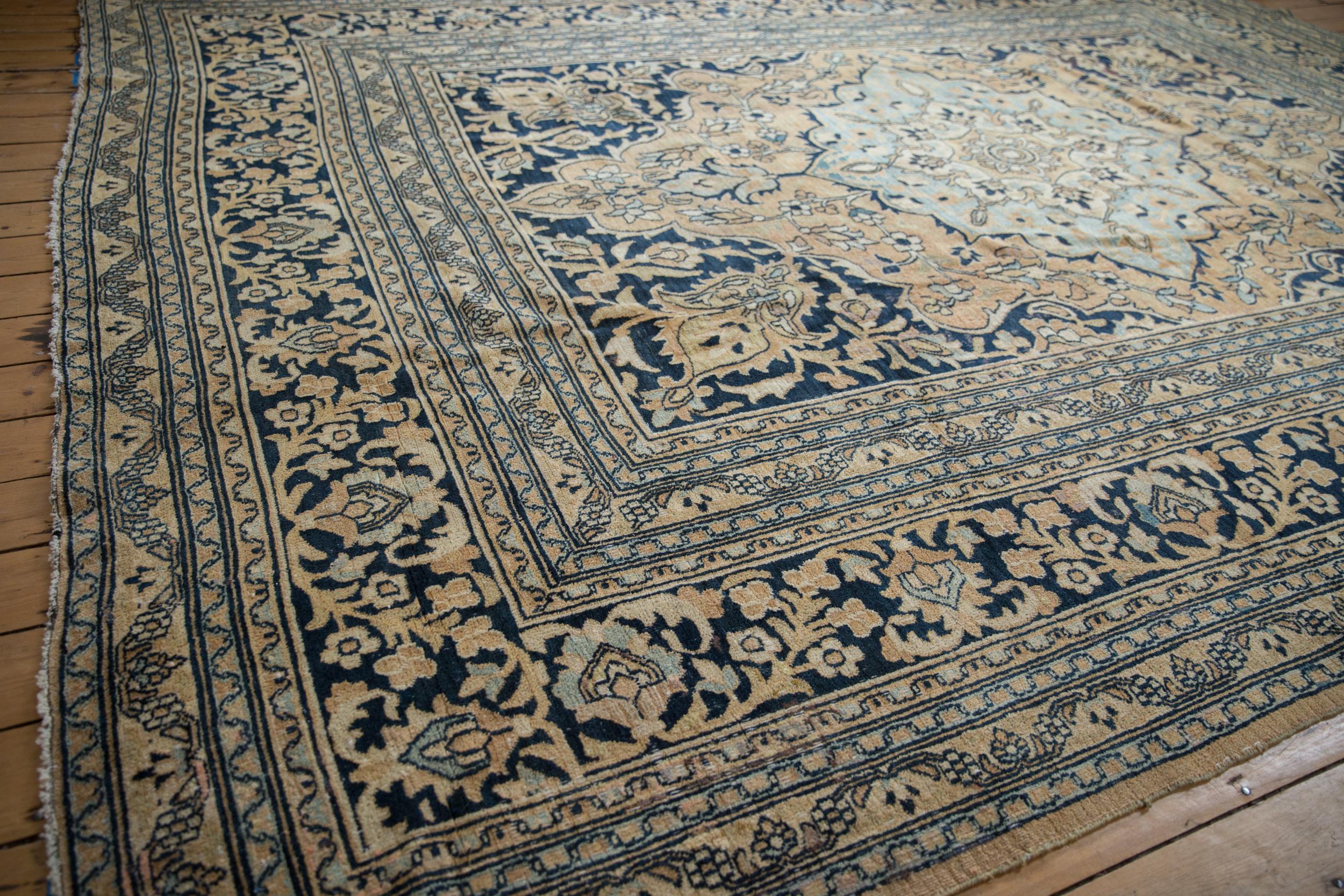 Hand-Knotted Vintage Tea Washed Doroksh Carpet For Sale