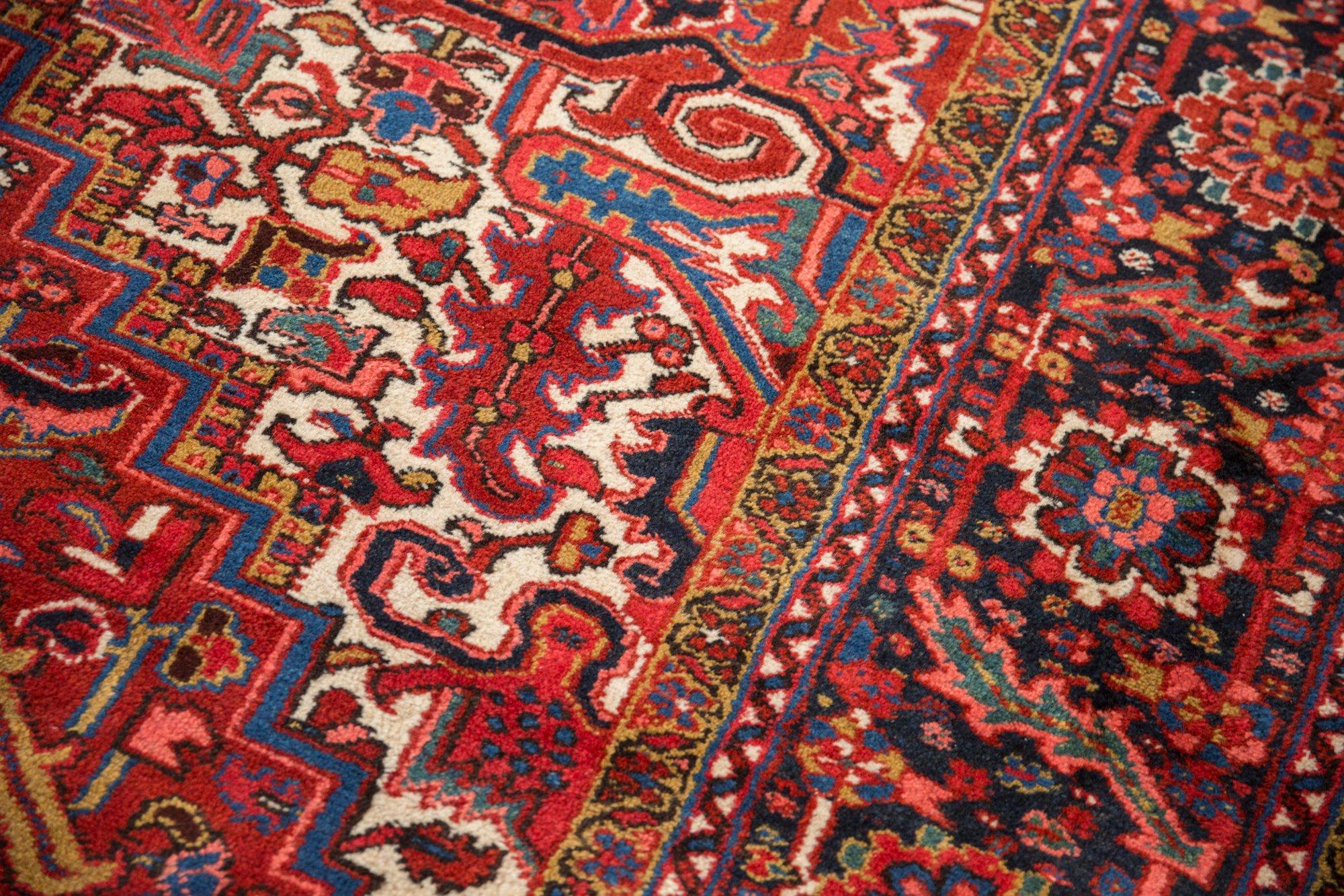 Mid-20th Century Vintage Heriz Carpet For Sale