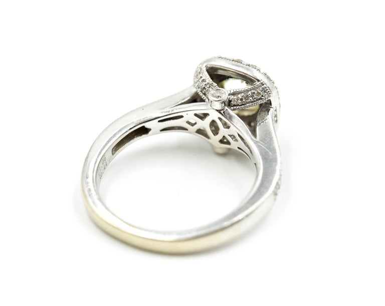 1.06 Carat “Crown of Light” Diamond 14 Karat White Gold Engagement Ring ...