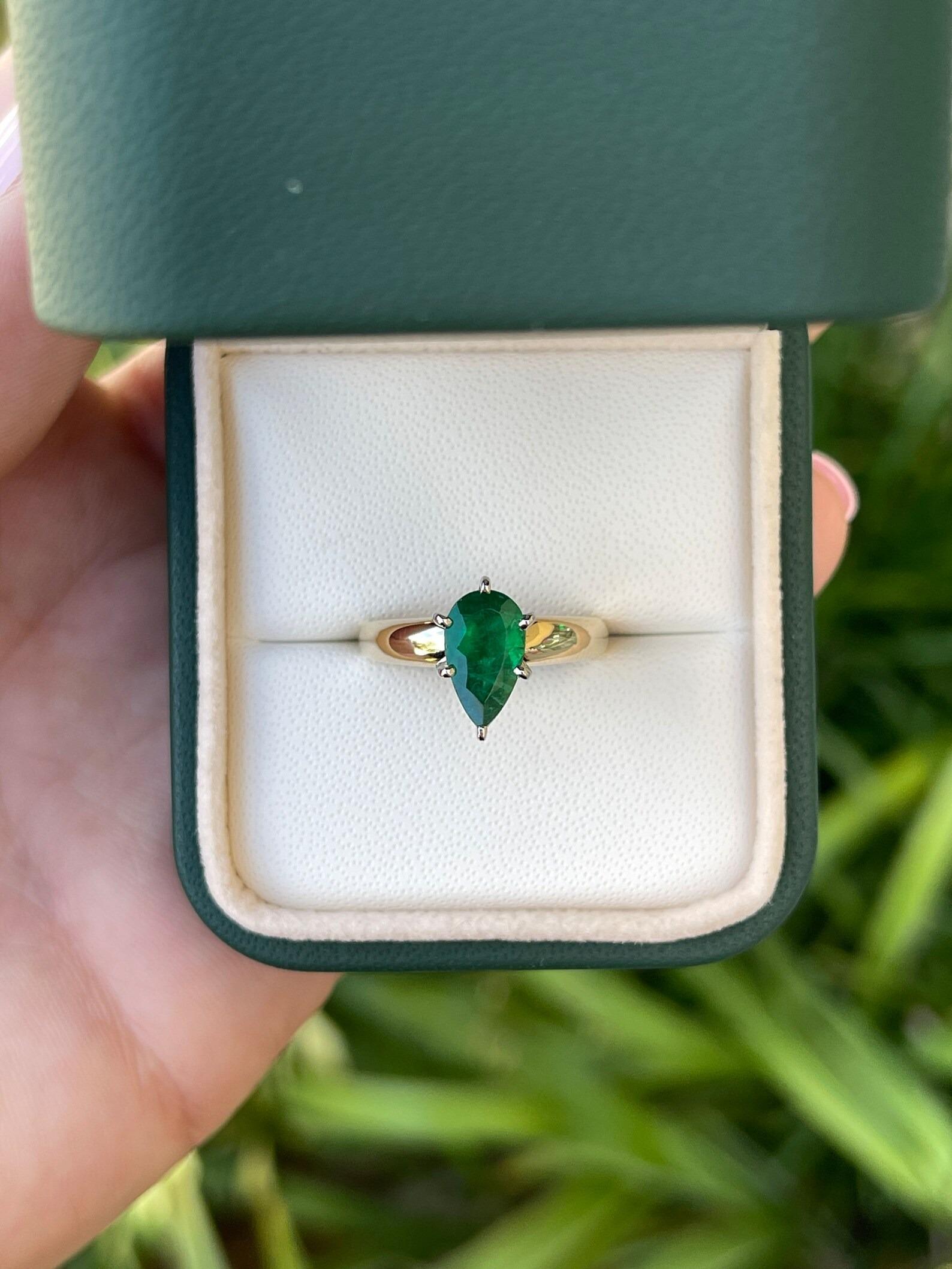 dark green engagement ring