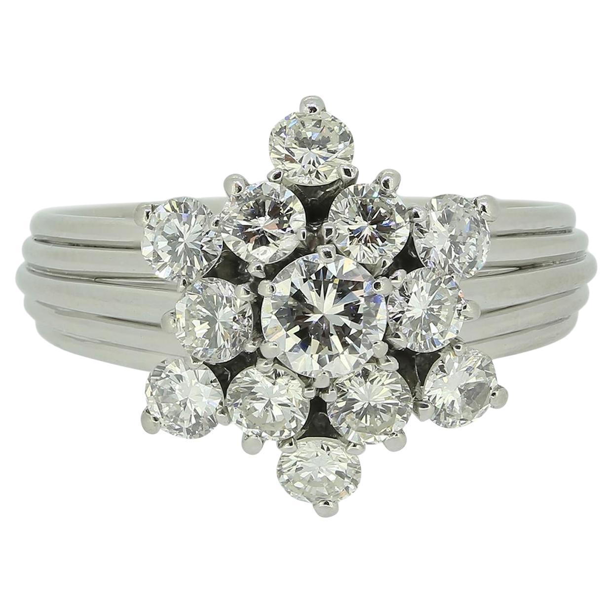 1.06 Carat Diamond Cluster Ring