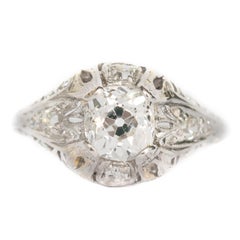 Bague de fiançailles en platine avec diamants de 1,06 carat