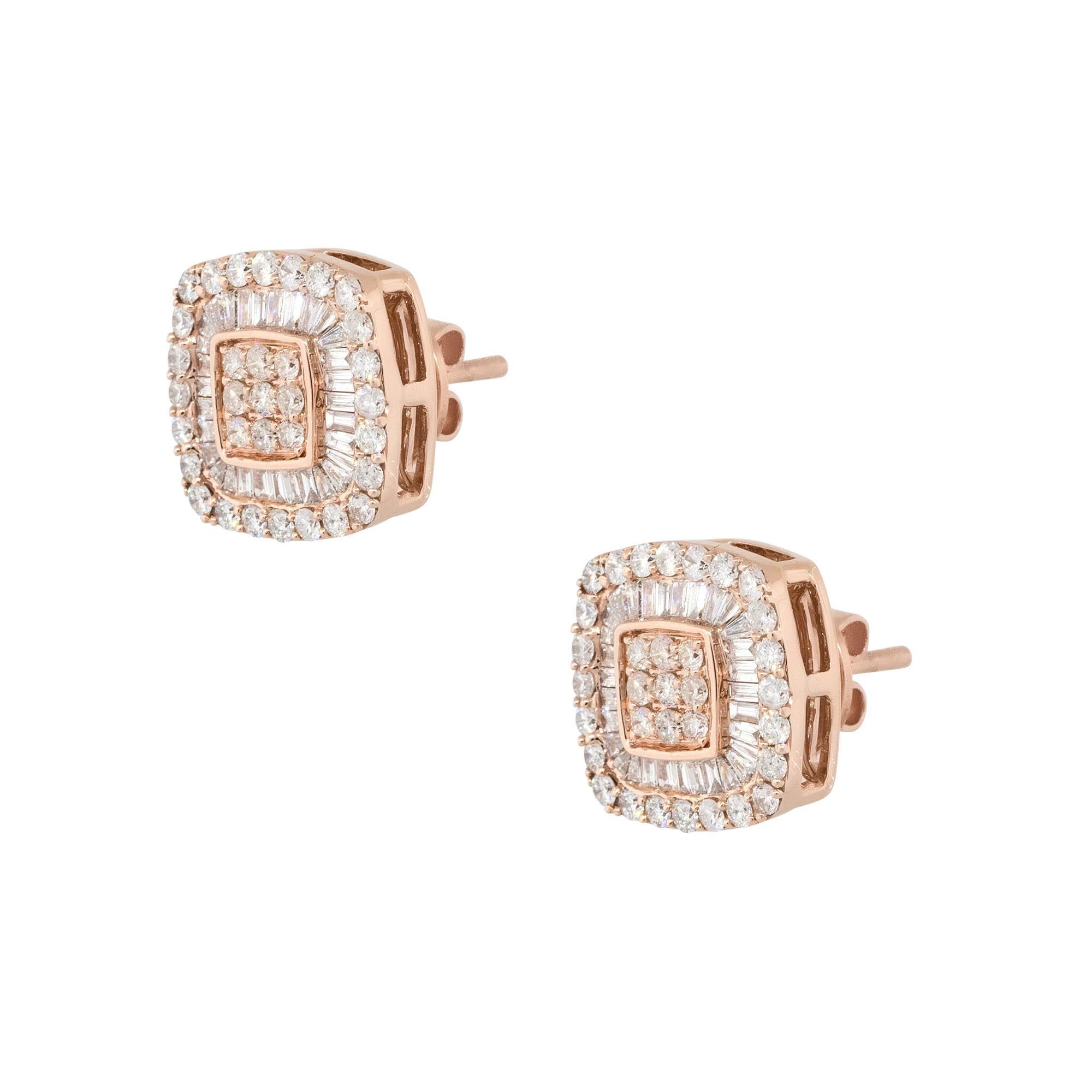invisible set diamond earrings