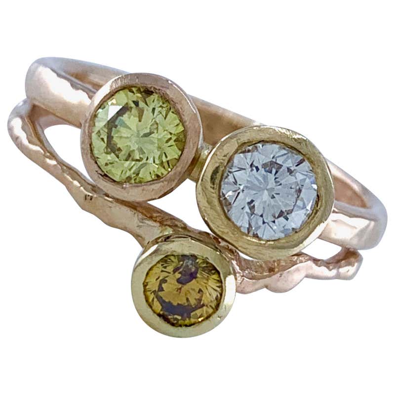 Revolving Ring in Two Colors Gold 18 Karat For Sale at 1stDibs