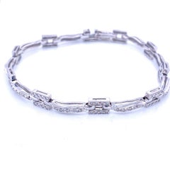 1.06 Carat Milgrained Edge Pave Set Diamond Bracelet