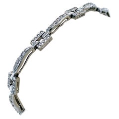 1.06 Carat Milgrained Edge Pave Set Diamond Bracelet