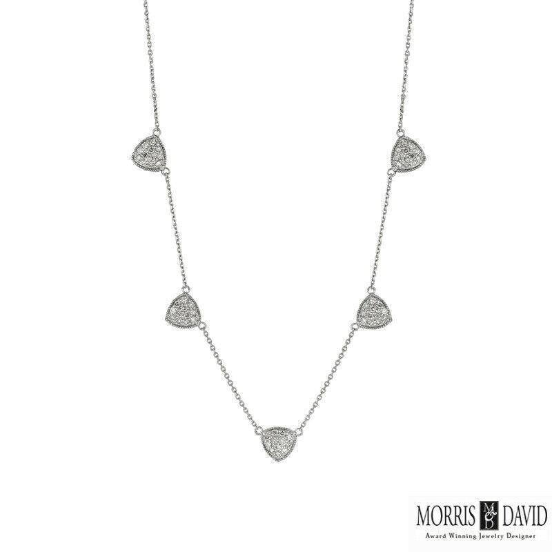 100% Natural Diamonds, Not Enhanced in any way Round Cut Diamond Necklace with 18'' chain  
1.06CT
G-H 
SI  
14K White Gold   Pave style  3.5 gram
5/16 inch in height, 5/16 inch in width
60 diamonds

N5070WD
ALL OUR ITEMS ARE AVAILABLE TO BE ORDERED