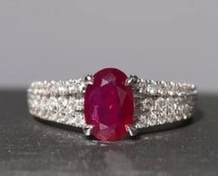 1.06 Carat No Heat Ruby Ring