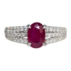 1.06 Carat No Heat Ruby Ring