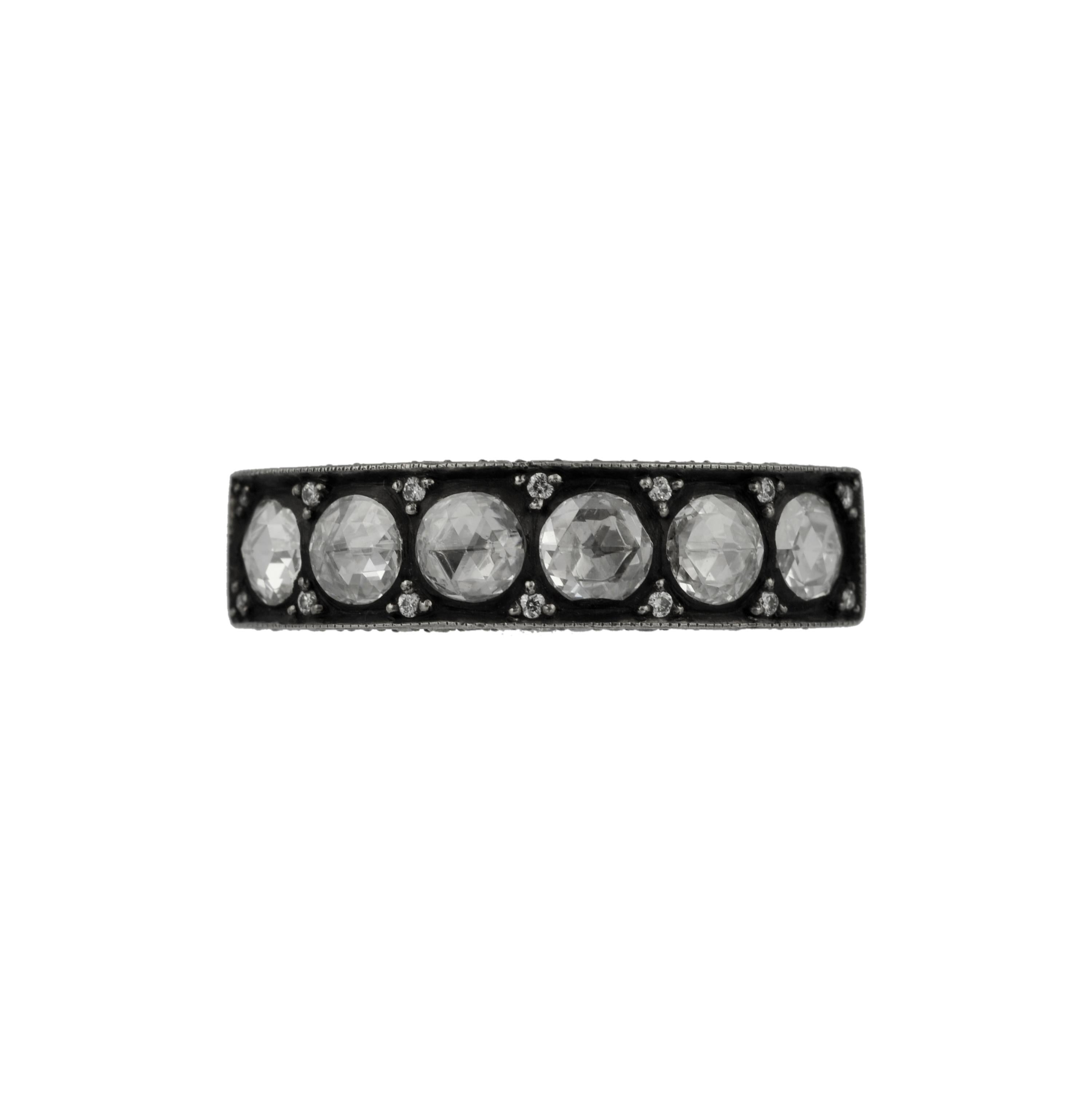 Modern 1.06 Carat Rosecut Diamond Heritage 18 Karat Ring For Sale