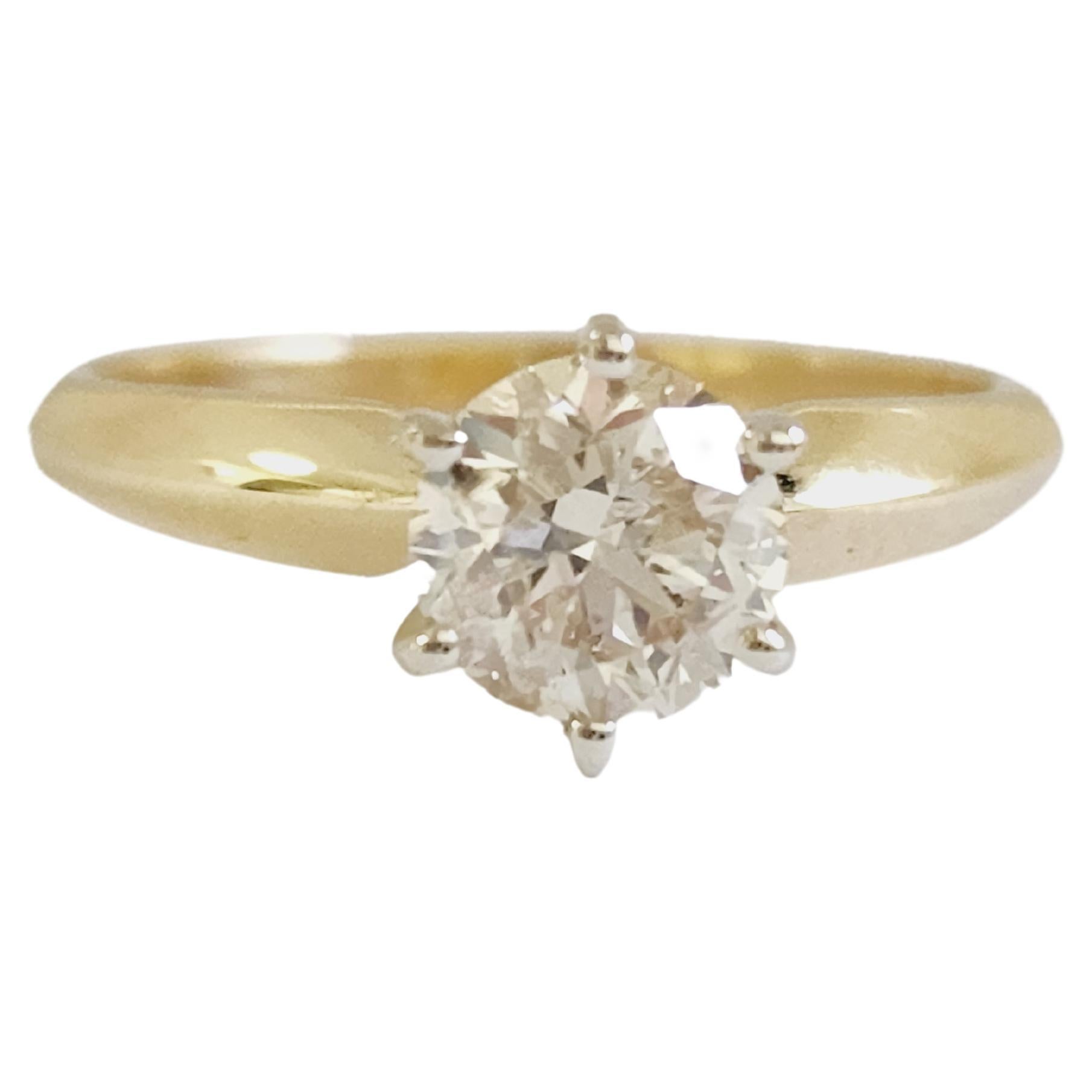 Black Diamond Solitaire Ring 1.06 Carat, 14 Karat White Gold Round Cut