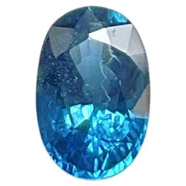 Pierre de taille naturelle ovale facettée en spinelle bleu de Tanzanie de 1,06 carat pour la bijouterie