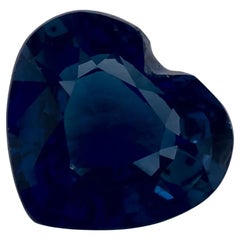 1.06 Ct Blue Sapphire Heart Loose Gemstone