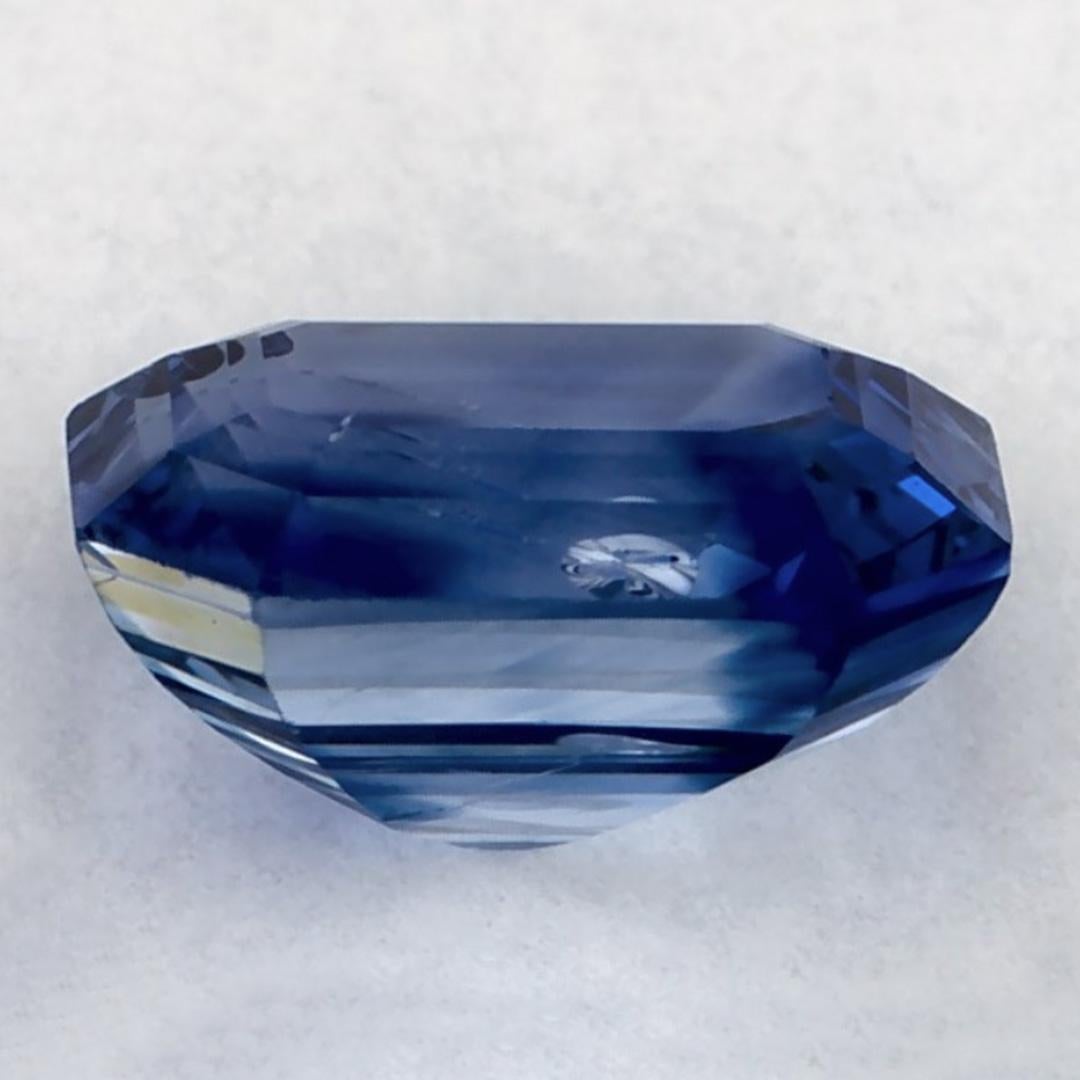 Women's or Men's 1.06 Ct Blue Sapphire Octagon Cut Loose Gemstone For Sale