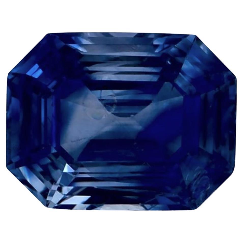 Pierre précieuse taille octogonale saphir bleu 1.06 carat