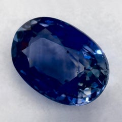 1.06 Karat Blauer Saphir Oval Loser Edelstein