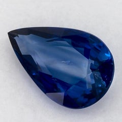 1.06 Ct Blue Sapphire Pear Loose Gemstone