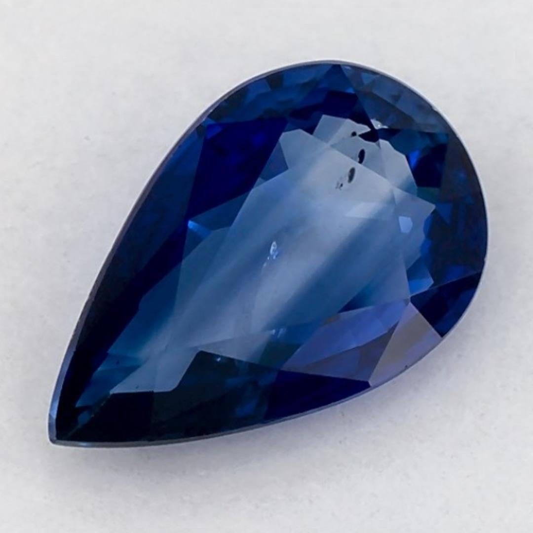 Taille poire 1.06 Ct Blue Sapphire Pear Loose Gemstone (pierre précieuse en vrac) en vente