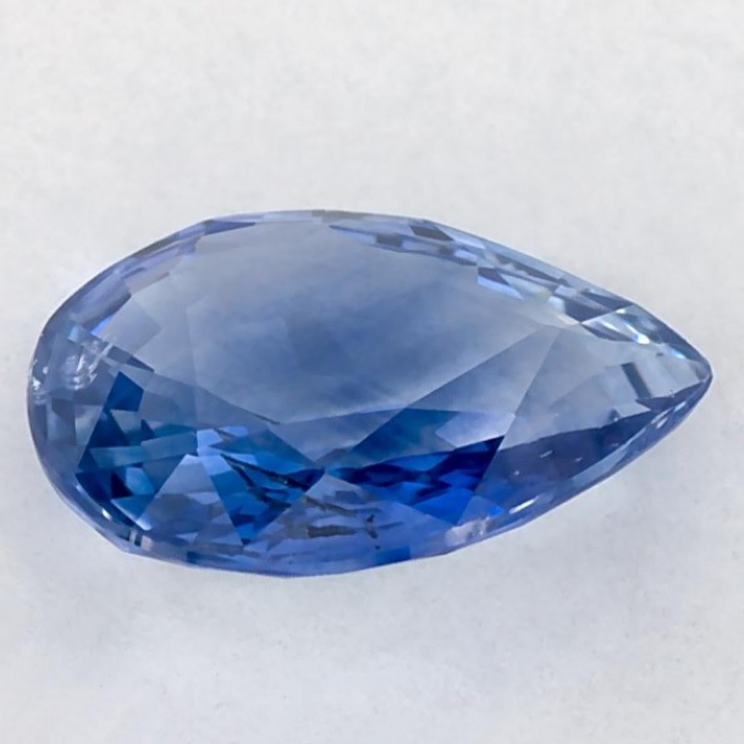 1.06 carati di zaffiro blu a forma di pera sciolto In condizioni Nuovo in vendita a Fort Lee, NJ