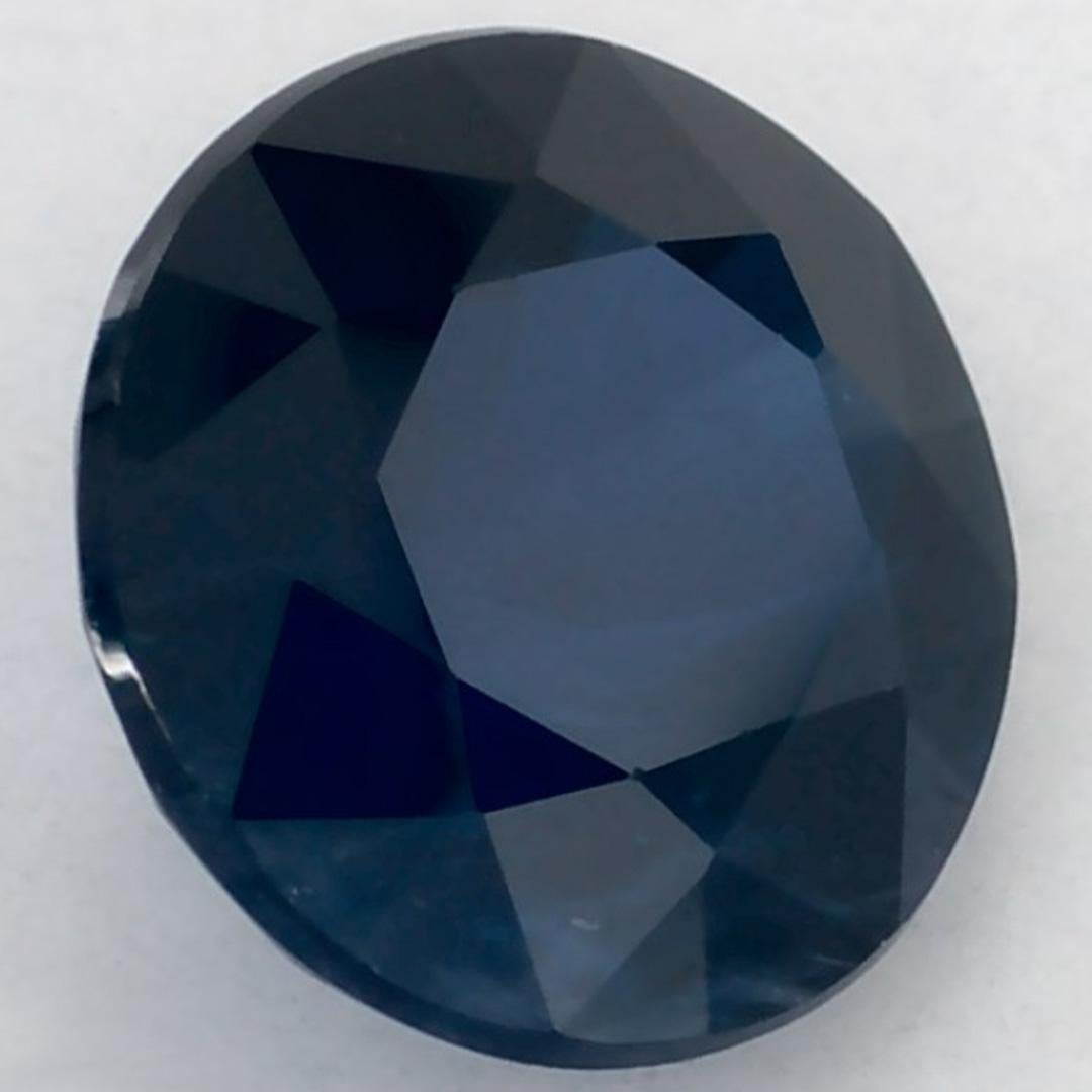 1.06 Ct Blue Sapphire Round Loose Gemstone (pierre précieuse en vrac) Pour femmes en vente