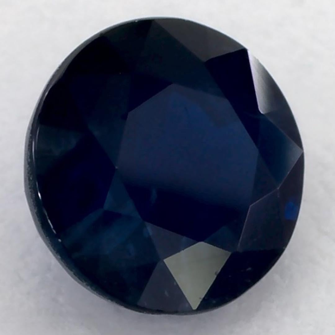 Women's 1.06 Ct Blue Sapphire Round Loose Gemstone For Sale