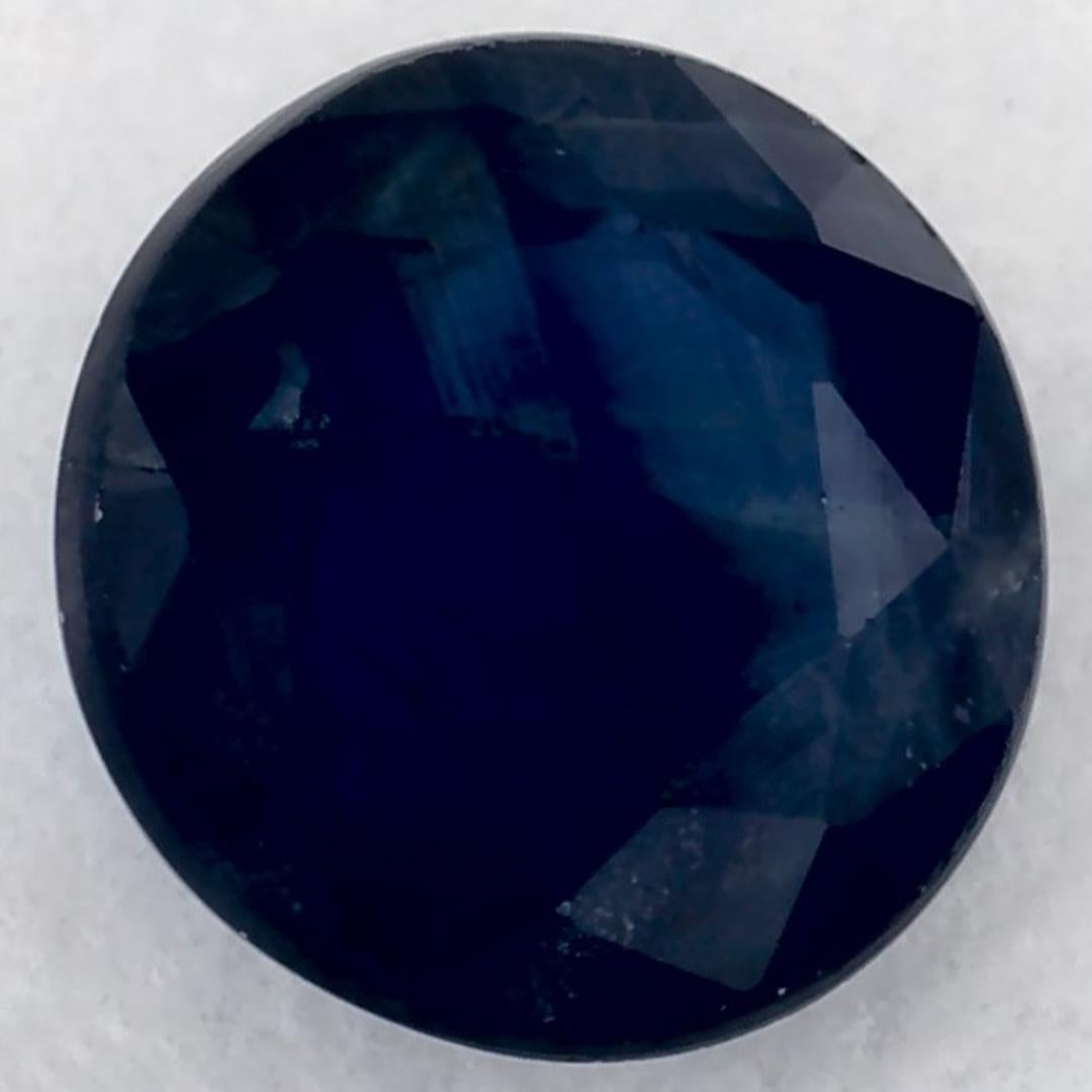 Women's 1.06 Ct Blue Sapphire Round Loose Gemstone For Sale