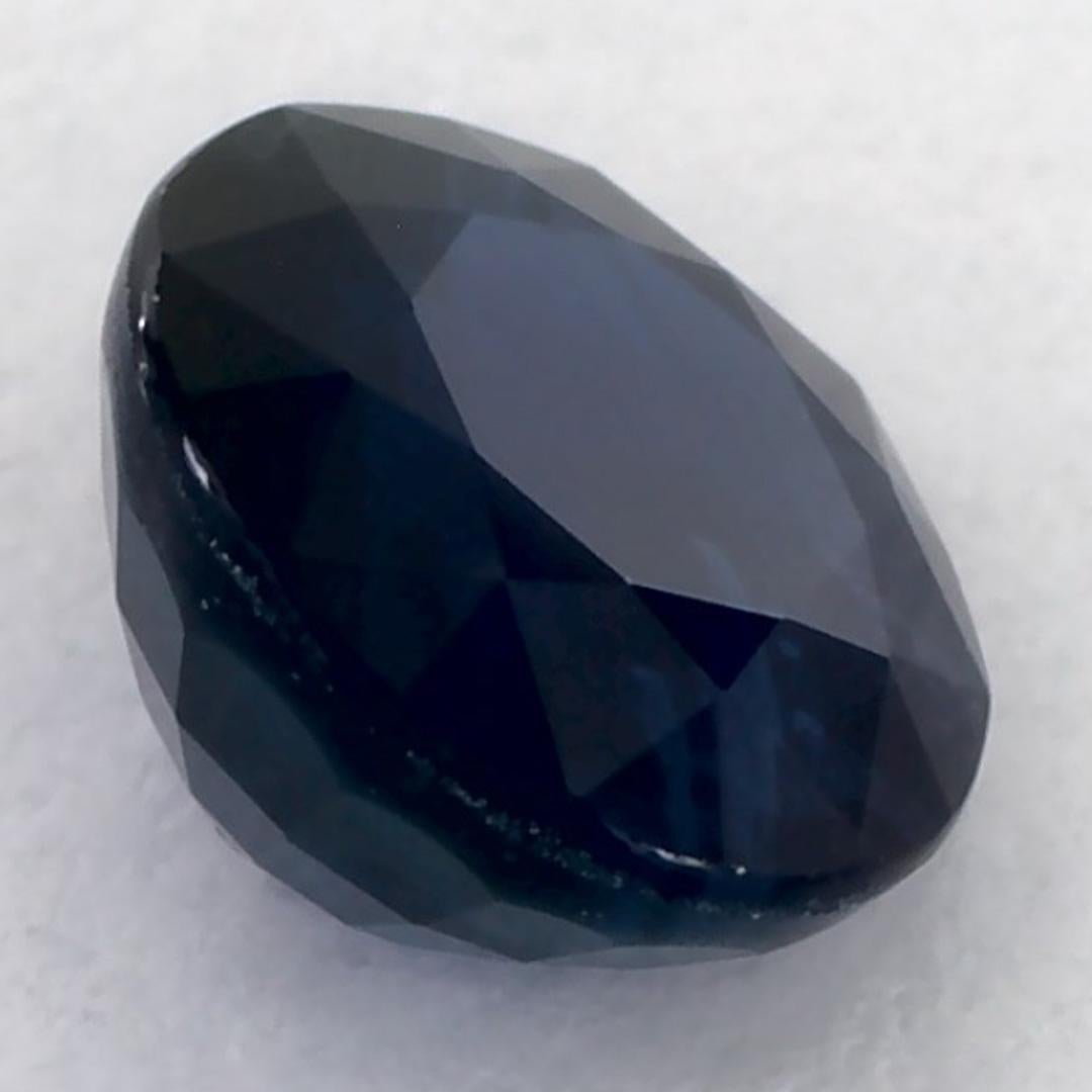 1.06 Ct Blue Sapphire Round Loose Gemstone For Sale 1