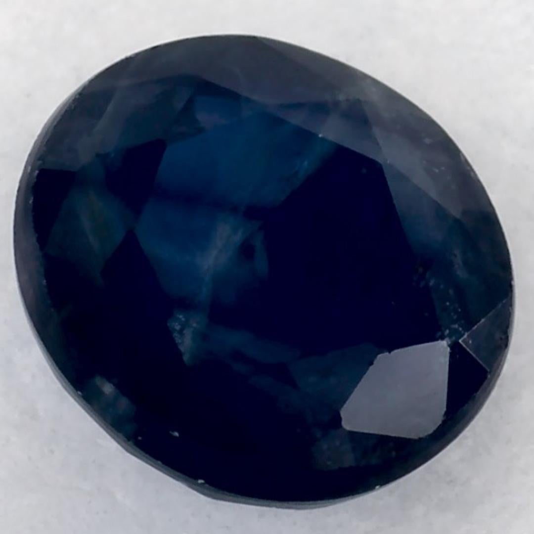1.06 Ct Blue Sapphire Round Loose Gemstone For Sale 1