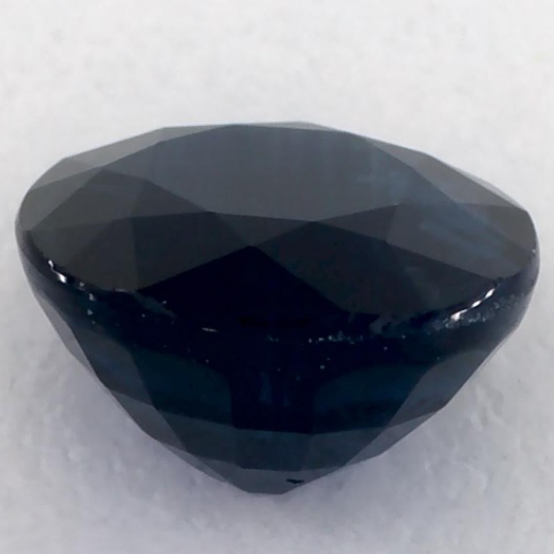 1.06 Ct Blue Sapphire Round Loose Gemstone For Sale 3