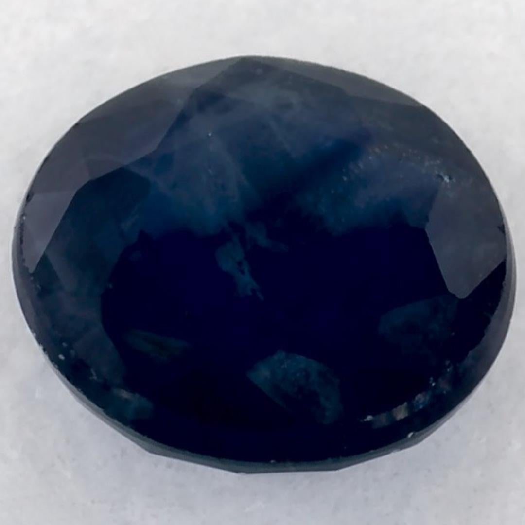 1.06 Ct Blue Sapphire Round Loose Gemstone For Sale 3