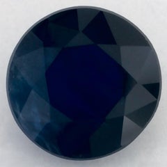 1.06 Ct Blue Sapphire Round Loose Gemstone (pierre précieuse en vrac)