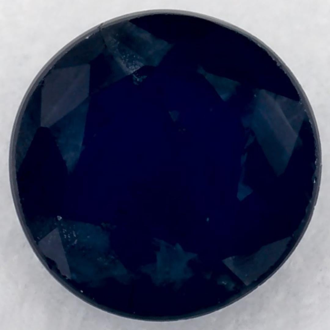1.06 Ct Blue Sapphire Round Loose Gemstone
