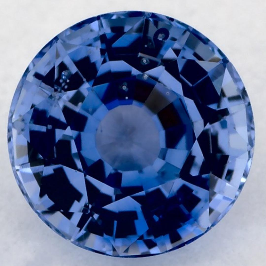 1.06 Ct Blue Sapphire Round Loose Gemstone For Sale