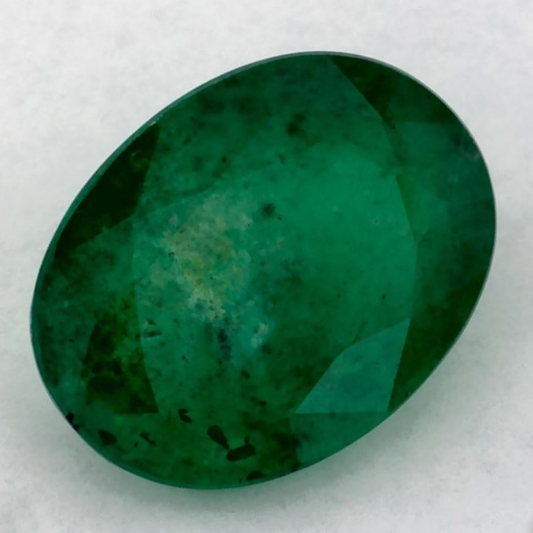 Taille ovale 1.06 Ct Emerald Oval Loose Gemstone (pierre précieuse en vrac) en vente