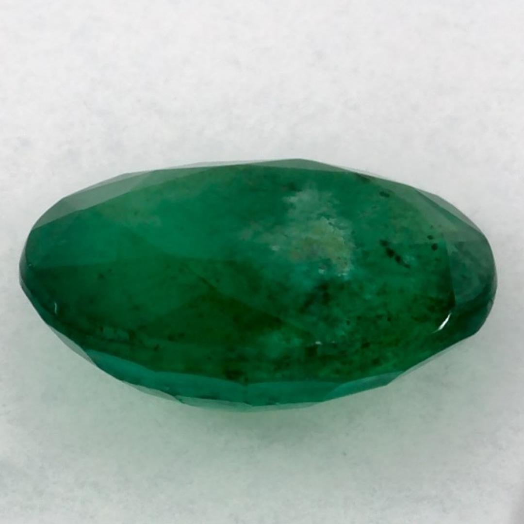 1.06 Ct Emerald Oval Loose Gemstone In New Condition For Sale In Fort Lee, NJ