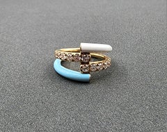 1.06 ct Melissa Kaye Diamond & Enamel Ring