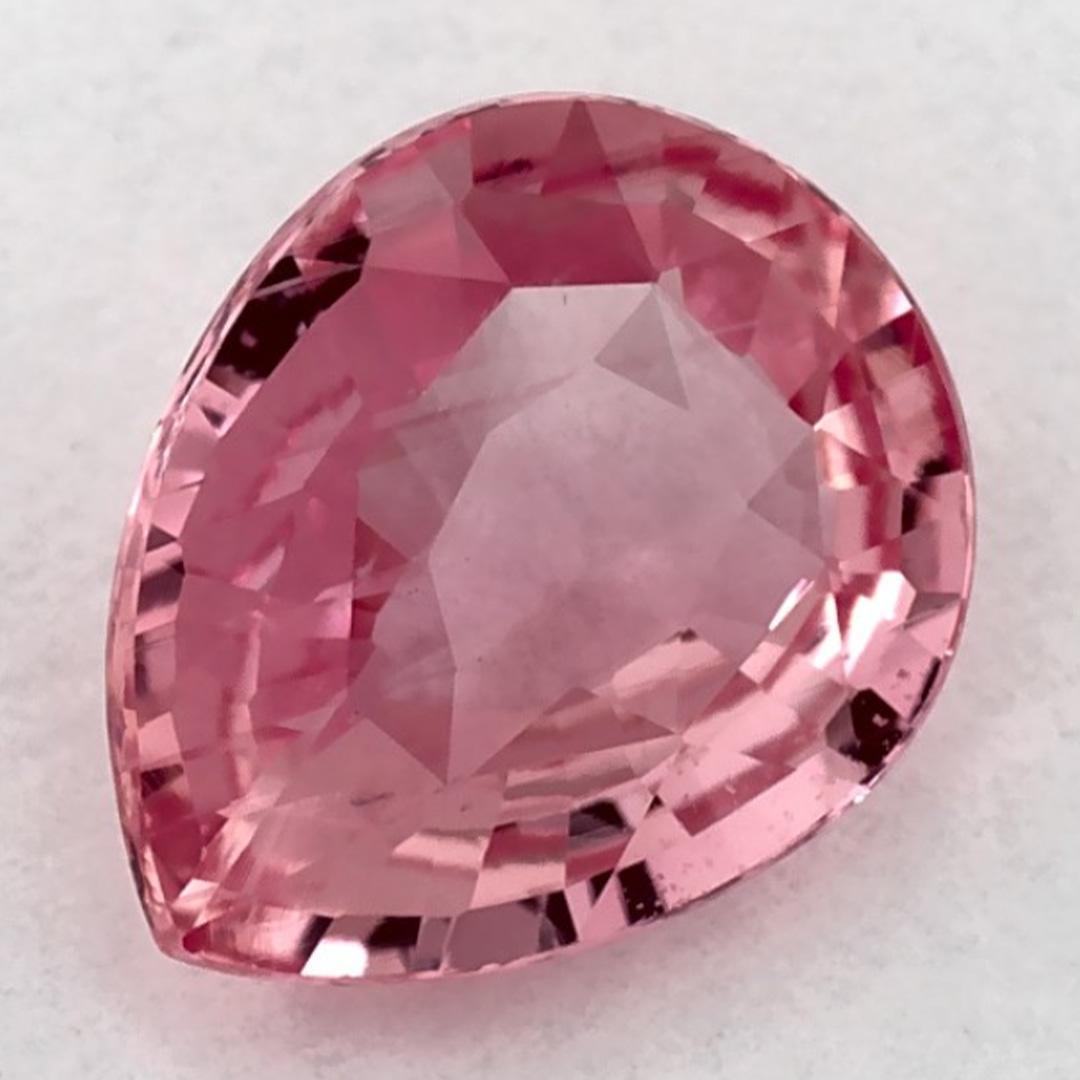 Taglio a goccia 1.06 carati di zaffiro rosa a pera sciolto in vendita