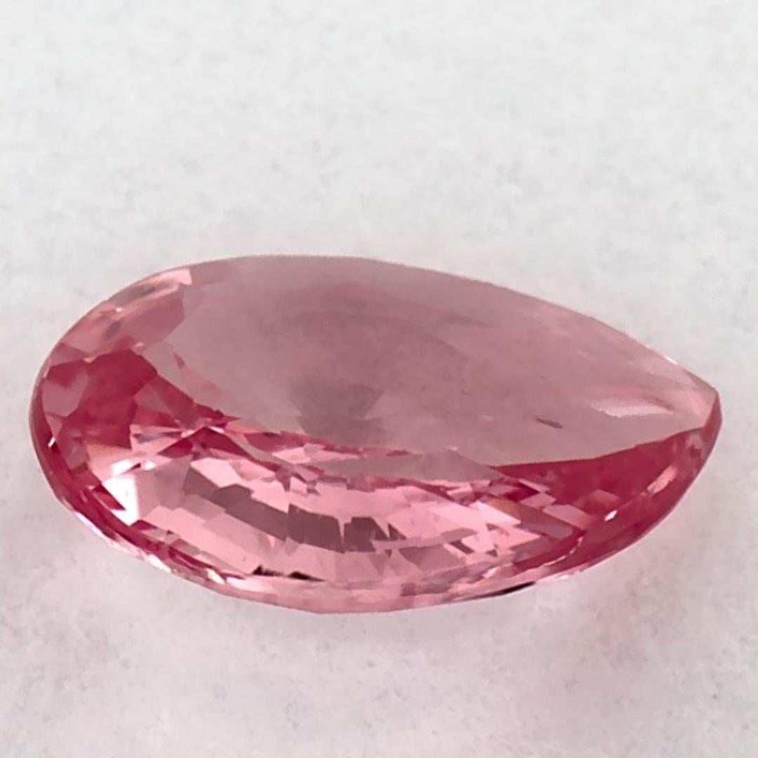 1.06 carati di zaffiro rosa a pera sciolto In condizioni Nuovo in vendita a Fort Lee, NJ