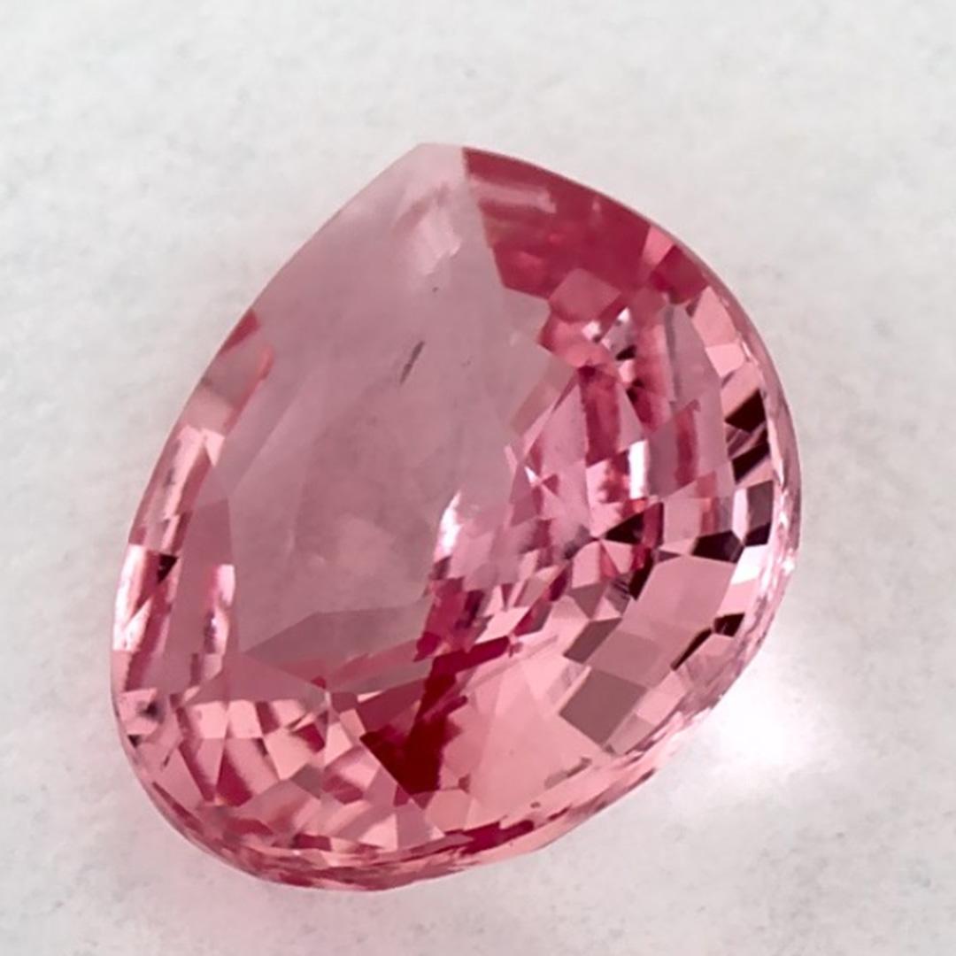 Donna 1.06 carati di zaffiro rosa a pera sciolto in vendita