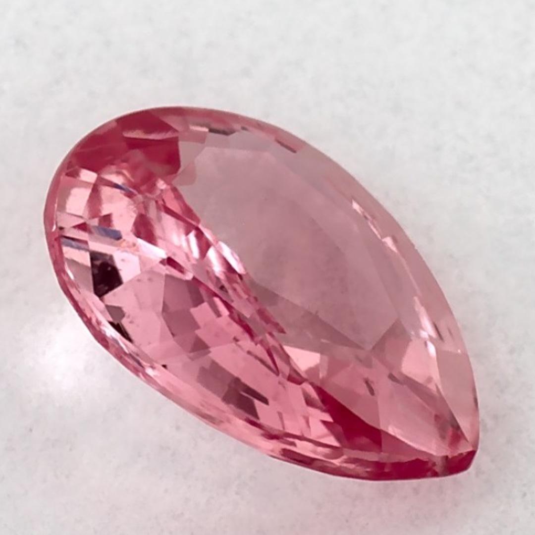 1.06 carati di zaffiro rosa a pera sciolto in vendita 1