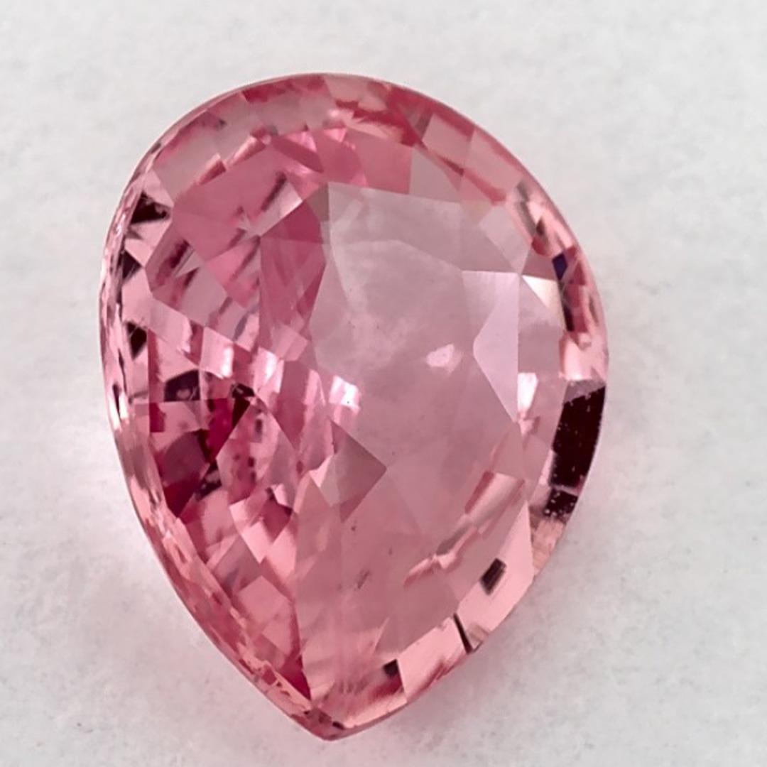 1.06 carati di zaffiro rosa a pera sciolto in vendita 2