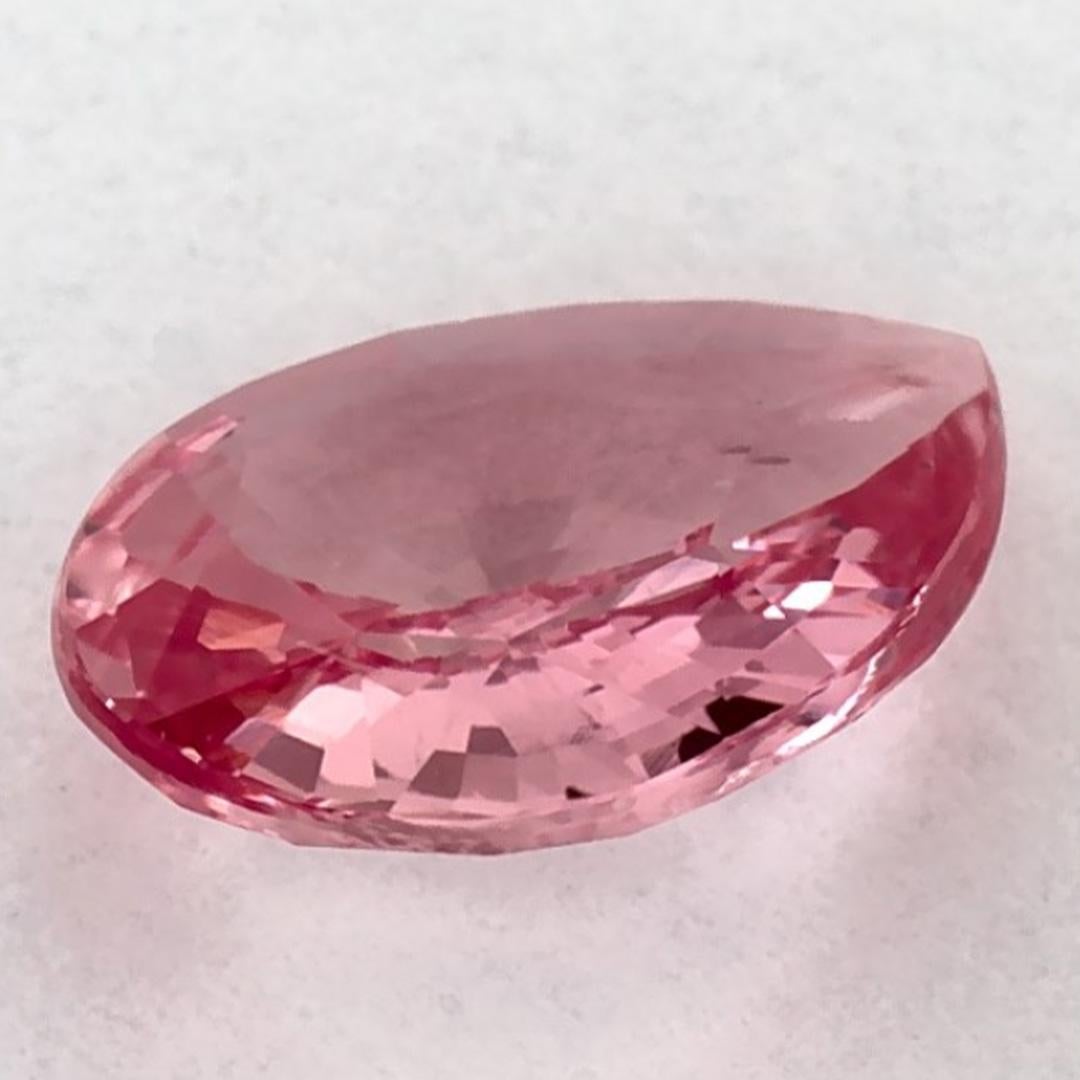 1.06 carati di zaffiro rosa a pera sciolto in vendita 3