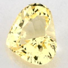 1.06 Ct Yellow Sapphire Heart Loose Gemstone