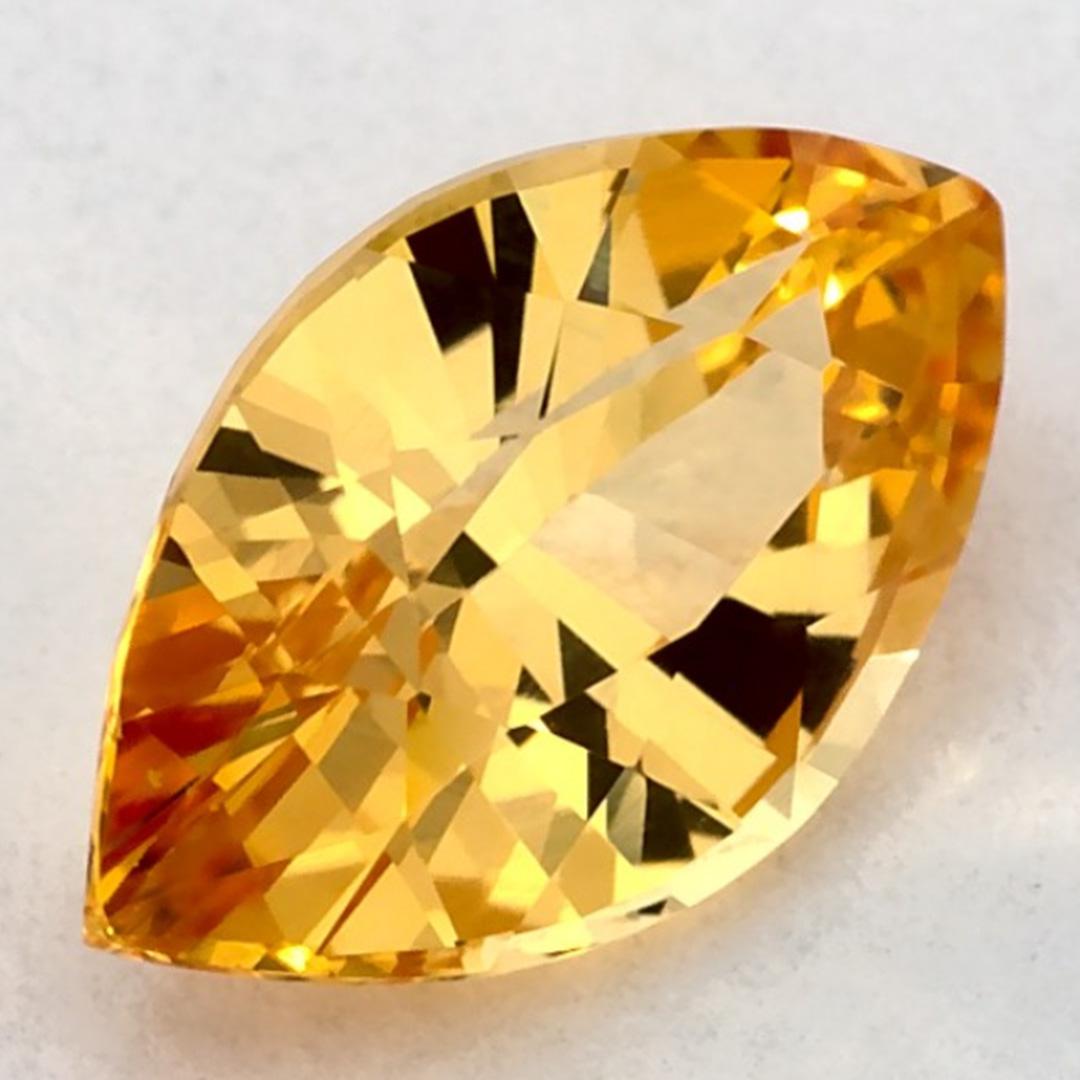Taglio marquise 1.06 Ct Zaffiro giallo Marquise Gemma sciolta in vendita