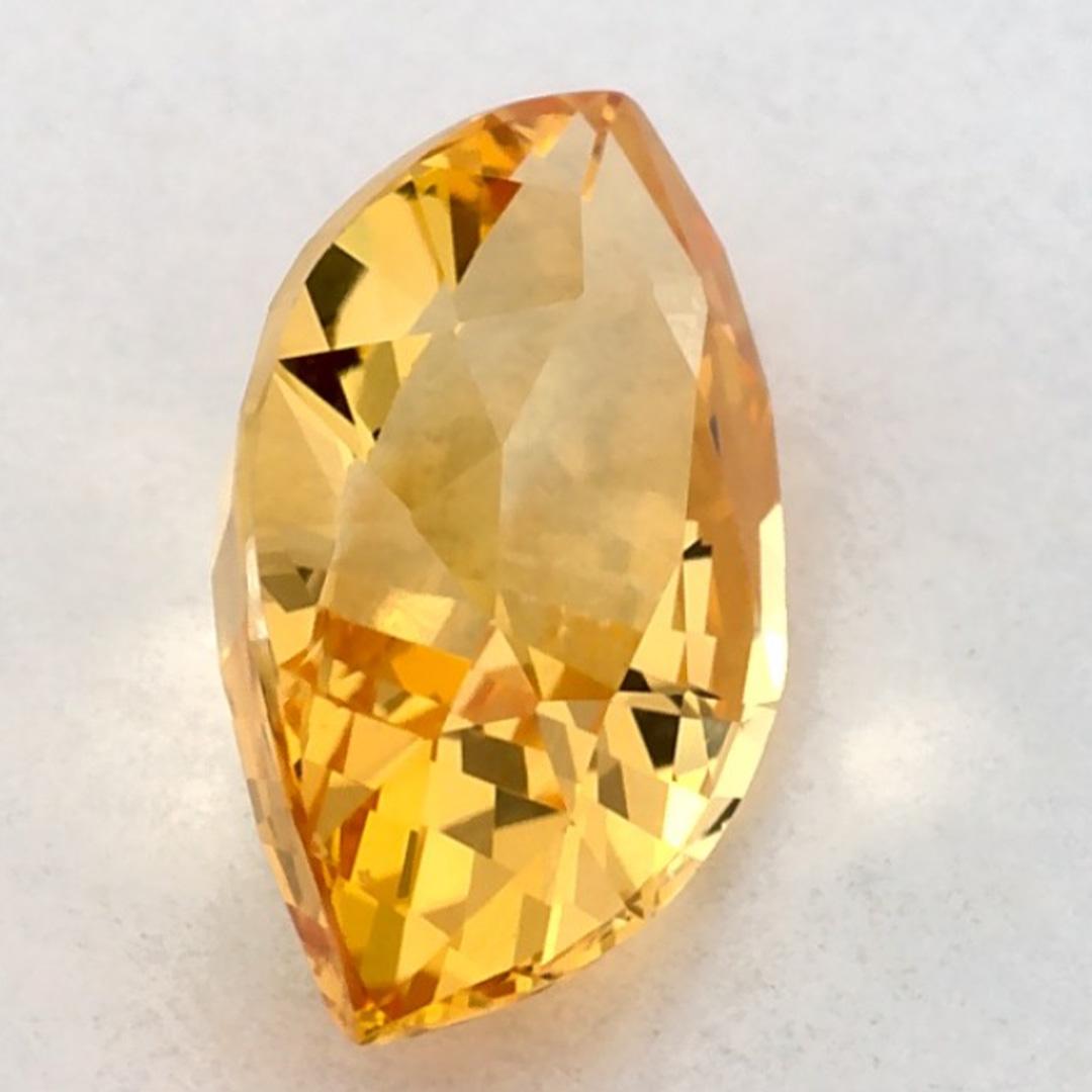 1.06 Ct Zaffiro giallo Marquise Gemma sciolta in vendita 2