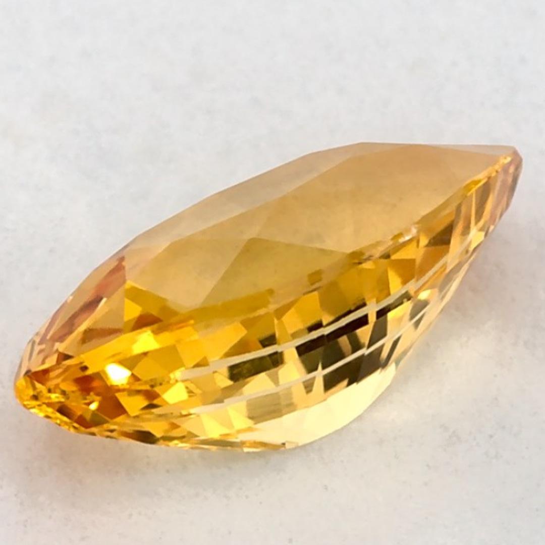 1.06 Ct Zaffiro giallo Marquise Gemma sciolta in vendita 3