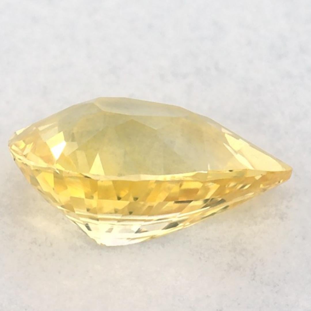 1.06 carati di zaffiro giallo a forma di pera sciolto In condizioni Nuovo in vendita a Fort Lee, NJ