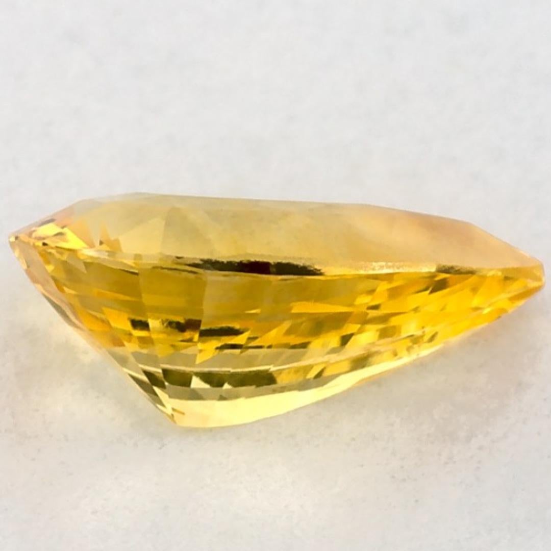 1.06 Ct Yellow Sapphire Pear Loose Gemstone (pierre précieuse en vrac) Neuf - En vente à Fort Lee, NJ