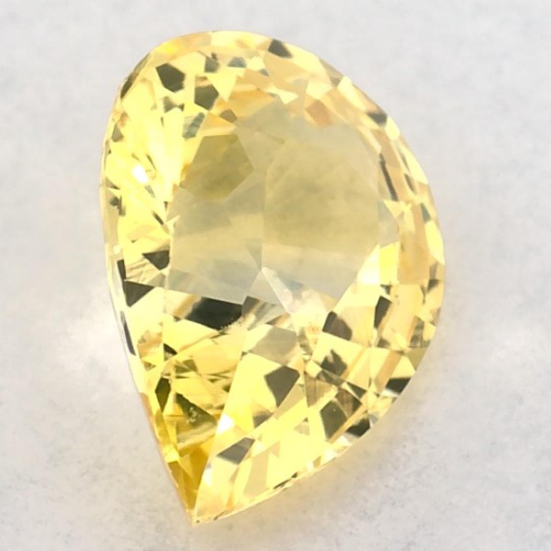1.06 carati di zaffiro giallo a forma di pera sciolto in vendita 2